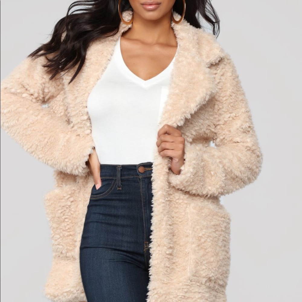 Fashion Nova Touch of Heaven Jacket - Beige